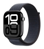 Apple Watch Series 10 GPS 46mm Jet Black Aluminium Case with Ink Sport Loop