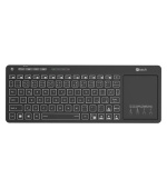C-TECH Klávesnice WLTK-03, Bezdrátová, Touchpad, černá