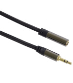 PREMIUMCORD kabel, stíněný, Jack 3.5mm - Jack 3.5mm M/F 1,5m