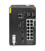Aruba 4100i 12-port 1GbE (8-port Class 4 POE and 4-port Class 6 POE) 2-port SFP+ DIN Mount Switch JL817A RENEW