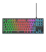 TRUST Klávesnice GXT 833 Thado, Membránová, USB, RGB, černá