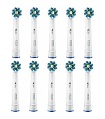 Oral-B Cross Action, náhradní hlavice 10 ks, bílé, oscilačně-rotační technologie, efektivní odstranění plaku