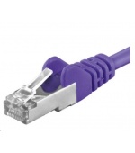 PREMIUMCORD Patch kabel CAT6a S-FTP, RJ45-RJ45, AWG 26/7 0,25m fialová