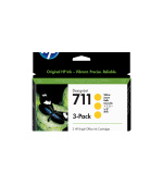 HP 711 Yellow DJ Ink Cart, 29 ml, 3-pack, CZ136A
