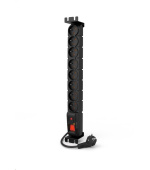 19" rozvodný panel ACAR 8x230V, vypínač, indikátor napětí, přepěťová ochrana, kabel 3m, 1,5U
