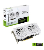 ASUS VGA NVIDIA GeForce RTX 4060 Ti DUAL OC EVO 8G WHITE, 8G GDDR6, 3xDP, 1xHDMI