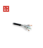 LYNX SFTP kabel, Cat6a, PE, celoměděný, venkovní, černý,  cívka 500m