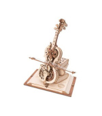 RoboTime 3D dřevěné mechanické puzzle Kouzelné violoncello (elektrický pohon)