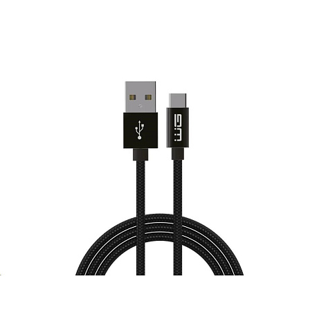 WG - Datový kabel Type-C na USB-A, 50 cm, černá