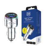 3mk Hyper Car Power Transmitter 48W QC PD PPS USB 1C1A Silver