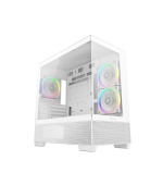 DEEPCOOL Case CG380 3F WH, mATX, ARGB, Průhledná bočnice, 3x120mm Fan, bílá