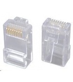 Solarix Konektor RJ45 CAT5E UTP 8p8c nestíněný neskládaný na drát / 100 ks KRJ45/5SLD