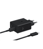 Samsung Dual USB-C 50W Cestovní nabíječka + USB-C Datový Kabel Black