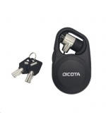DICOTA Security Cable T-Lock Retractable, keyed, 3x7mm slot