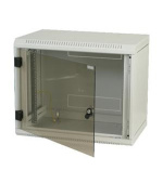 BAZAR - TRITON 19" jednodílný rozvaděč 9U/400mm, černý - rozbité sklo