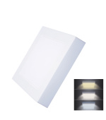 Solight LED mini panel CCT, přisazený, 12W, 900lm, 3000K, 4000K, 6000K, čtvercový