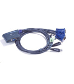 ATEN přepínač KVM 2-port VGA KVMP USB2.0, mini, audio, 0,9m kabely   POŠKOZEN OBAL