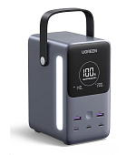 UGREEN powerbanka s rychlým nabíjením 48000mAh 5-port s displejem a LED, Li-ion, 300W, 3x USB-C, 2x USB-A, stříbrná