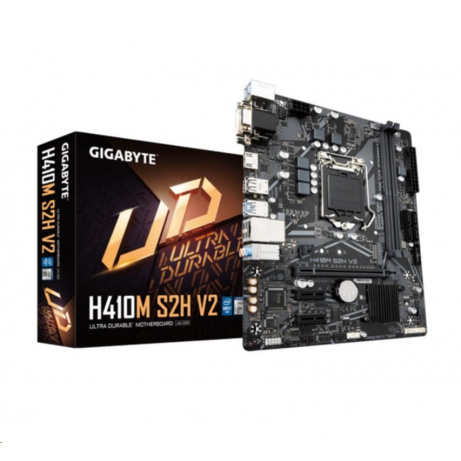 BAZAR-GIGABYTE MB Sc LGA1200 H410M S2H V2, Intel H470, 2xDDR4, 1xHDMI, 1xDVI, VGA, mATX- po opravě (bez přísl.)