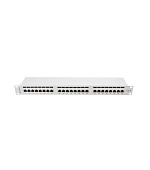 LANBERG PATCH PANEL 24 PORTŮ 1U 19" CAT.6 FTP STÍNĚNÝ ŠEDÝ