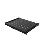 LANBERG POSUVNÁ POLICE PRO 19" RACKOVÉ SKŘÍNĚ 350MM ČERNÁ (1U/445X350MM, NOSNOST 35KG, 4-BODOVÉ M