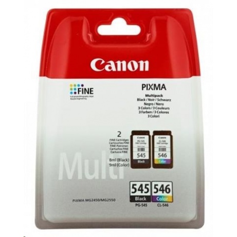 Canon CARTRIDGE PG-545/CL-546 multipack pro Pixma iP, Pixma MG, Pixma MX a Pixma TS 205, 305, 3150, 3151 (360 str.)