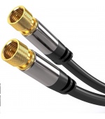 PREMIUMCORD kabel, satelitní anténní F male - F male (135 dB) 4x stíněný 1,5m