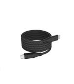 WG - Datový kabel Type-C to Type-C / 1m / 3A / 60W / Magnetický samonavíjecí / nylon braided / black