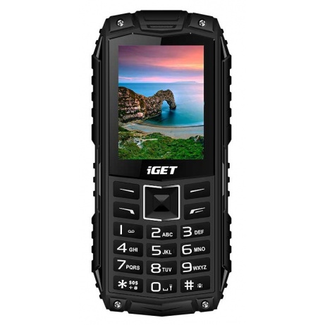 iGET Defender D10 Black - odolný telefon IP68, DualSIM, 2500 mAh, BT, powerbanka, svítilna, FM, MP3