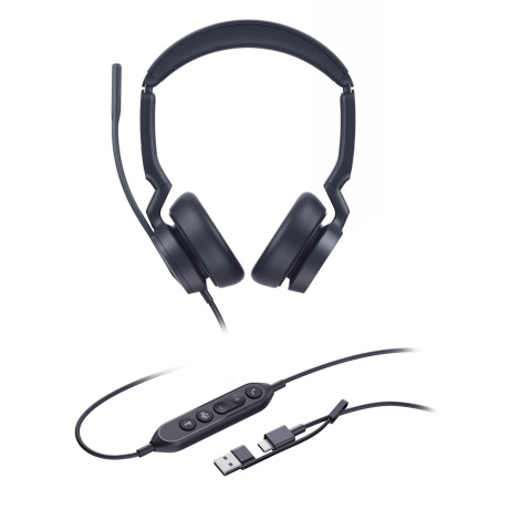Yealink UH46 Dual UC USB-C/A, náhlavní souprava