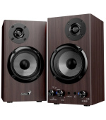 GENIUS Reproduktor SP-HF520BT, BT, 3.5mm jack, 20W, tmavé dřevo
