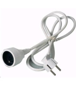 PREMIUMCORD Prodlužovací přívod 230V 1m, 1 zásuvka (M/F) bílá