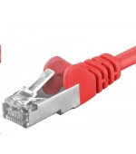 PREMIUMCORD Patch kabel CAT6a S-FTP, RJ45-RJ45, AWG 26/7 0,25m červená