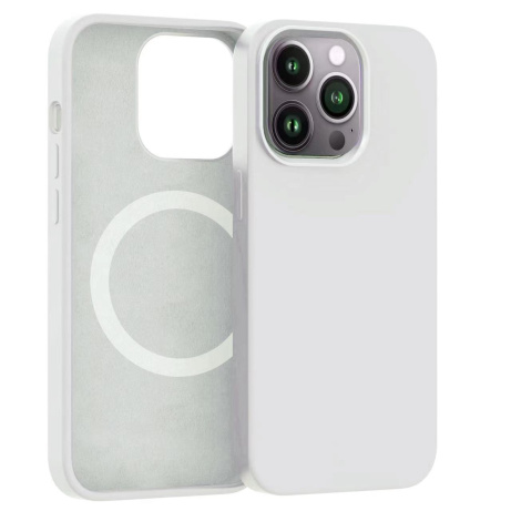 ER POWER Silikonový kryt CARNEVAL SNAP pro iPhone 13 Pro Max s MagSafe - bílá