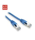 LYNX FTP patch kabel Cat5e PVC, CCA, 0,1m, modrý (balení obsahuje 10ks)