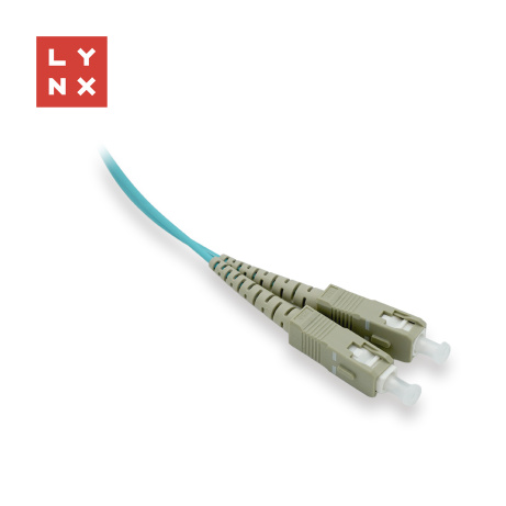 LYNX duplexní patch kabel MM, OM3, SC/SC, 50/125µm, 3m