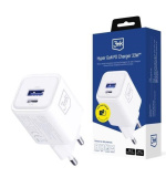 3mk napájecí adaptér Hyper Charger PD 33W GaN QC4+ PPS AFC FCP SCP 1A1C White
