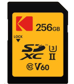 Kodak paměťová SD karta 256GB UHS-II U3 V60 Ultra Pro
