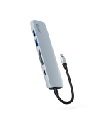 Epico 6v1 hliníkový USB-C 8K hub - modrá