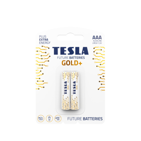 TESLA - baterie AAA GOLD+, 2ks, LR03