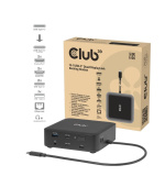 Club3D Dokovací stanice USB-C 12v1, 2xHDMI, 2xDP, 2xUSB-C, 1xUSB-C PD, 3xUSB, 1xRJ45, 1x3.5mm, černá