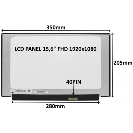 LCD PANEL 15,6" FHD 1920x1080 40PIN MATNÝ IPS 144HZ / BEZ ÚCHYTŮ