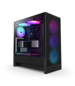 NZXT skříň H5 Flow RGB edition / 1x360 mm RGB core fan / 1x120mm / USB 3.0 / USB-C 3.1 / průhledná bočnice / mesh /černá
