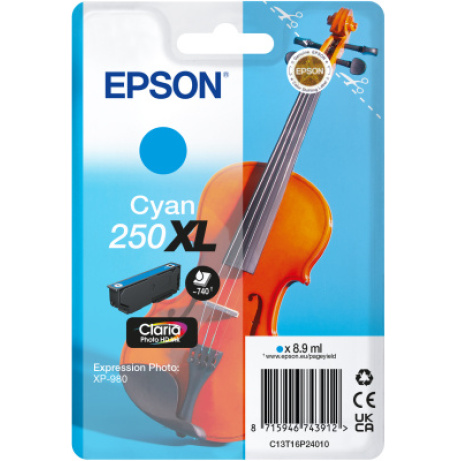 Epson Singlepack Cyan 250XL ink