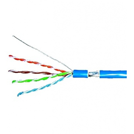 Kabel F/UTP Cat.5e 4x2xAWG24, LS0H plášt modrý, box 305m