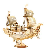RoboTime dřevěné 3D puzzle Japonská plachetnice