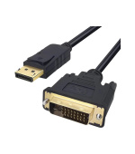 WG Video kabel propojovací DisplayPort (male) to DVI-I Dual Link (male) / 1,8m / black