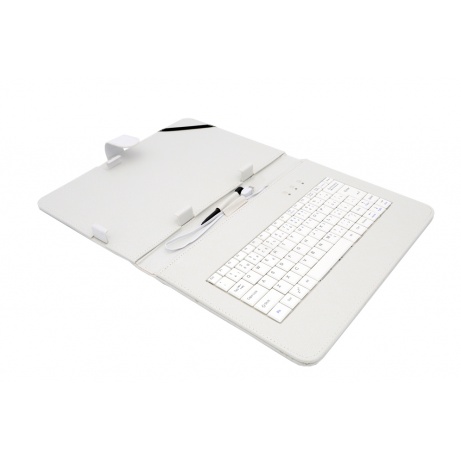 AIREN AiTab Leather Case 4 with USB Keyboard 10" WHITE (CZ/SK/DE/UK/US.. layout)