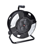 Solight prodlužovací přívod na bubnu, 4 zásuvky, venkovní, 50m gumový kabel, 3x 1,5mm2, IP44