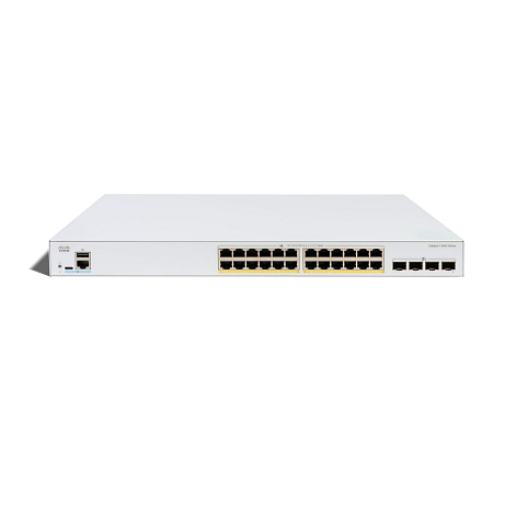 Cisco Catalyst switch C1300X-24P-4X (24xGbE,4xSFP28,10Gb/s uplink - 25Gb/s stack only,24xPoE+,385W)